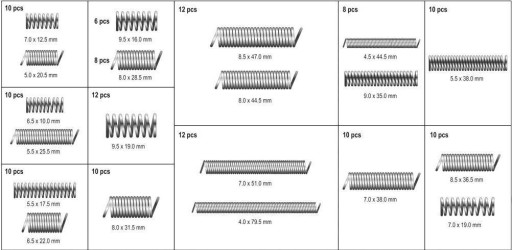 Набор пружин 200 шт. MIX Размеры YT-06875.