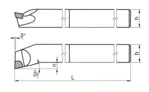 Токарно-ножевая расточная оправка NNWb ISO9R 1010 P20 10x10