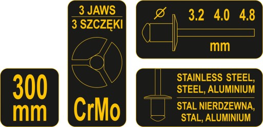 РЫЧАГ ЗАКЛЕПОЧНИКА 3,2–4,8 ММ РУКОВОДСТВО