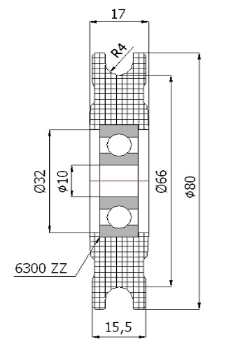 FI 80 ROPE ROLLER 8 РОЛИКОВ БЛОКИРУЕТ ЛИСТЫ с силой