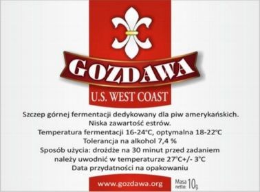 Дрожжи Gozdawa США. Западное побережье американского пива