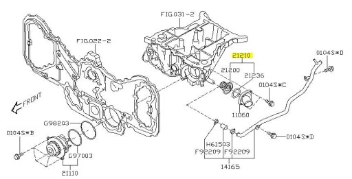 ВОДЯНОЙ ТЕРМОСТАТ SUBARU 21210AA030 ОРИГИНАЛ 2000-17 гг.