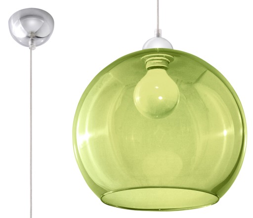 Lampa Sufitowa Wisząca Kula Zwis Loft BALL Zielony orginalna do jadalni led