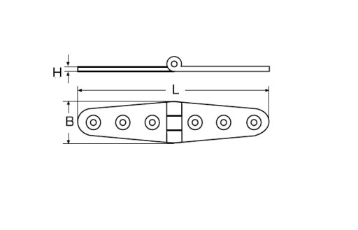 ПЕТЛЯ 8235 НЕРЖАВЕЮЩАЯ НЕРЖАВЕЮЩАЯ КИСЛОСТОЙКАЯ 152X30X4,5 A4