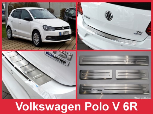 VW Polo 5 6R ЗАДНИЙ БАМПЕР + КОМПЛЕКТ НАКЛАДОК