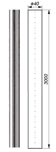 Rura Słup Maszt antenowy aluminiowy 3 metry