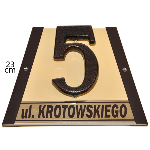 Numer na Dom Numerek Na Posesję Aluminium 3D PCV 1