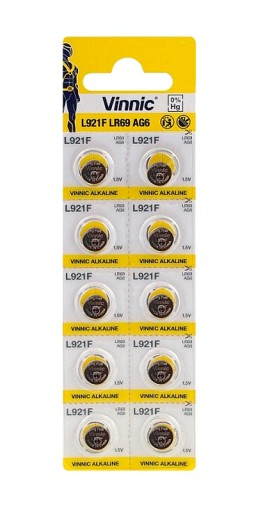 2x AG6 BATERIA ALKALICZNA VINNIC L921F AG6 LR69