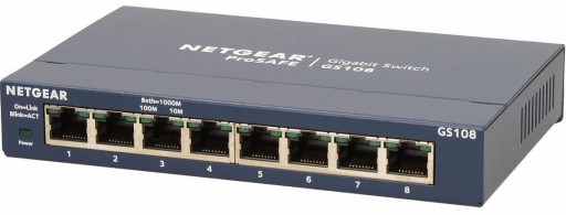 Гигабитный металлический коммутатор NETGEAR GS108GE ProSAFE