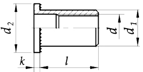 Заклепки-гайки М8, плоский фланец, алюминий, 10 шт.