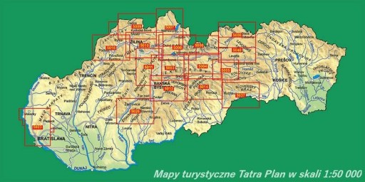 ОРАВА, МАГУРА, БЕСКИД-ЖВЕЦКИ ТУРИСТИЧЕСКАЯ КАРТА 5007 TATRA PLAN