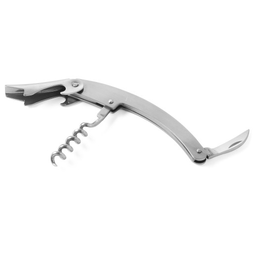 Otwieracz kelnerski 11 cm 3 funkcyjny stal nierdzewna BAR UP