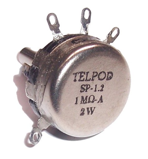 ПОТЕНЦИОМЕТР TELPOD SP-1.2_1M A 2W, ось 25 мм