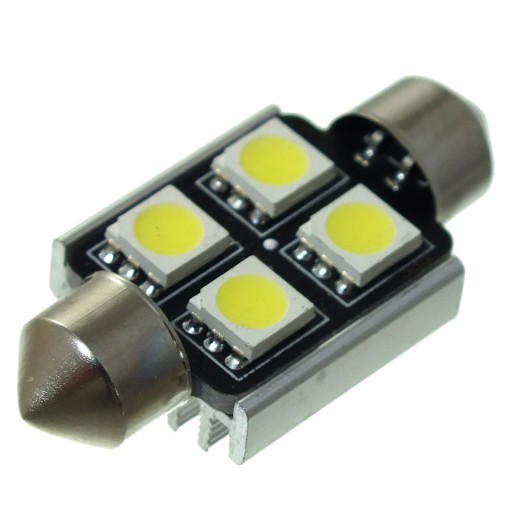 C5W LED 36мм 4x SMD 5050 Трубка CANBUS 12В