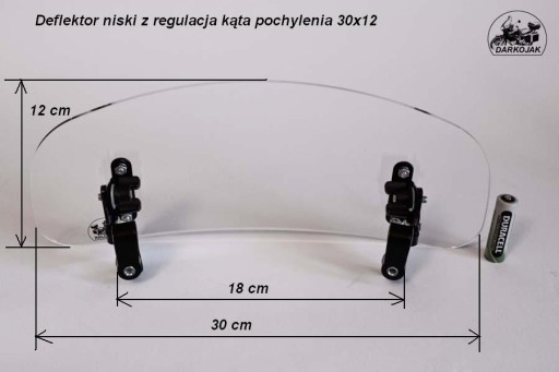 Дефлектор мотоцикла, обтекатель лобового стекла, DARKOJAK 25x14