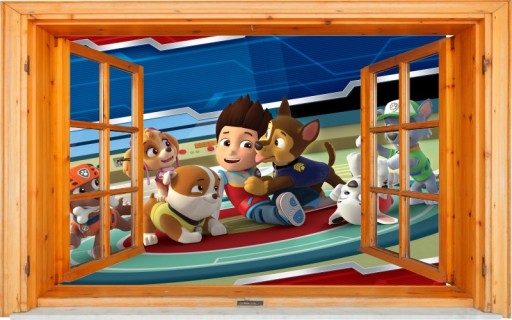 НАСТЕННЫЕ НАКЛЕЙКИ Окно 3D PAW PATROL 2