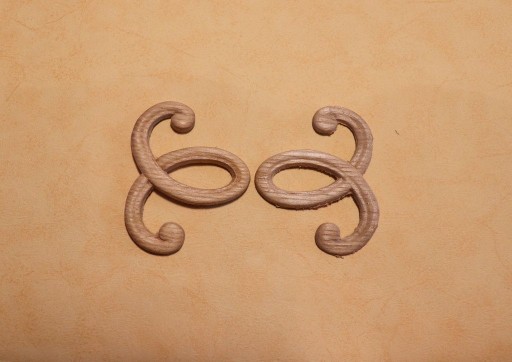 Dekor 6,5x8,5cm, ornament, sztukateria 2szt- D064
