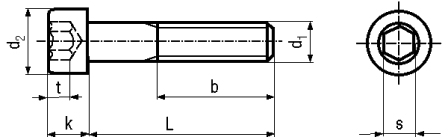 Винт с шестигранной головкой, черный, M5x20, Торцевая головка, 10 шт.