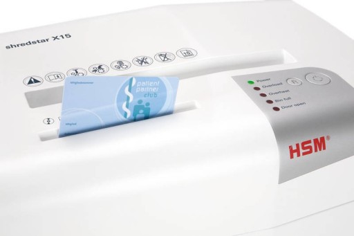 Niszczarka biurowa do papieru dokumentów cicha i wydajna HSM Shredstar X15
