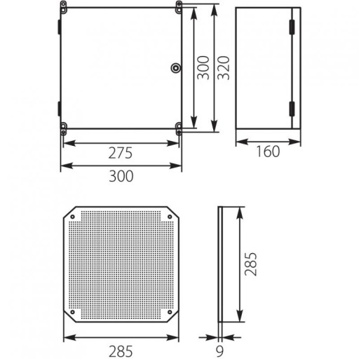 Obudowa UNIBOX Płyta montażowa IP65 Skrzynka 5894