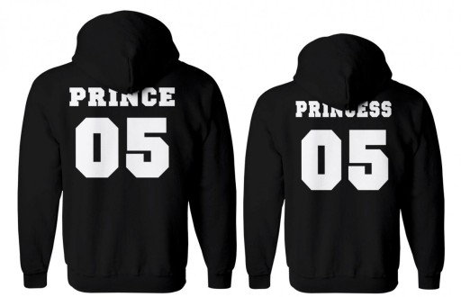 кофты для пар с капюшонами PRINCE и PRINCESS размер XXL