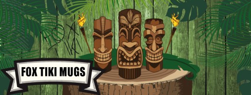Fox Tiki Mug Matero Szklanka Kubek Idealny do grzańca Ceramika Hawaje