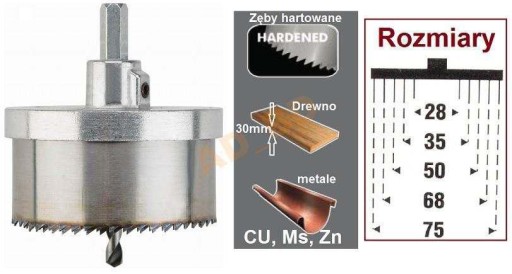 Otwornica do drewna metalu od 28 do 75mm 57H957