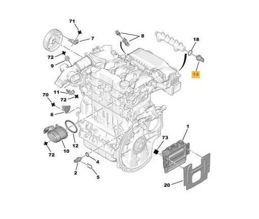 Датчик давления топлива NEMO BIPPER XSARA 1.4 HDI