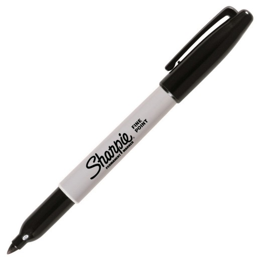 Маркер универсальный строительный перманентный черный Sharpie Fine - 12 шт.