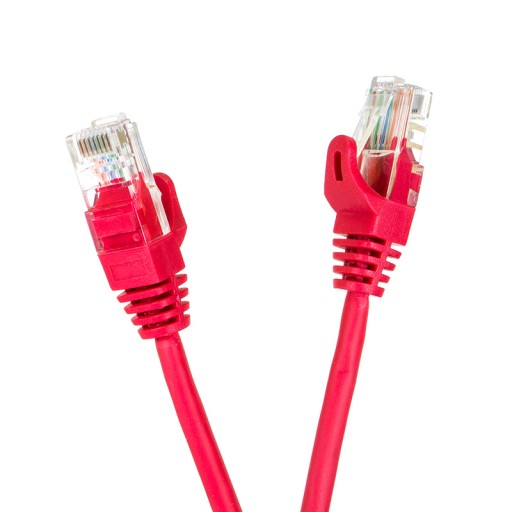 Сетевой кабель PatchCord Cat 5e RJ45, 0,5 м, красный