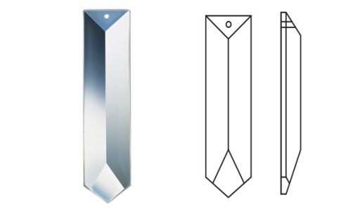Хрустальная подвеска-призма 63мм 1 острое отверстие