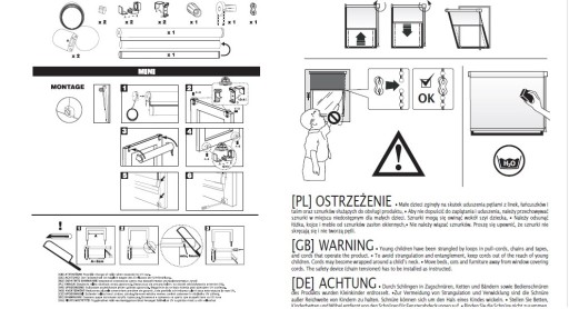 VIDELLA Roleta zaciemniająca 100% 39x160cm GGB-5