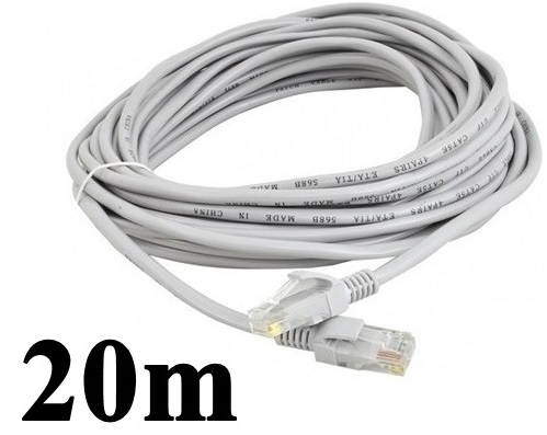 Интернет-кабель витая пара RJ45, сеть маршрутизатора, 20 м