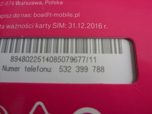 Стартер от сети T-Mobile 532 399 788 4G LTE