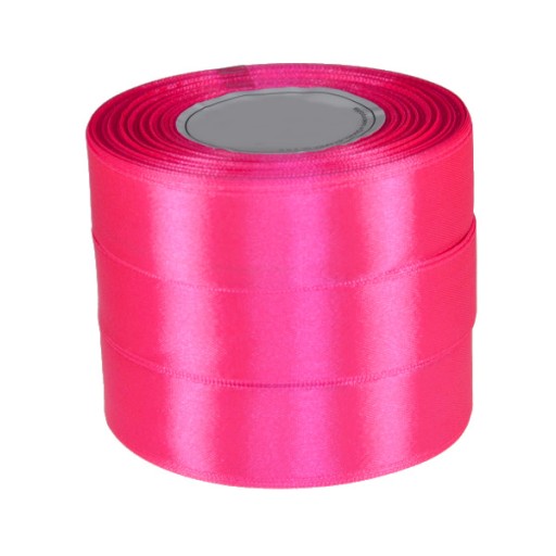Ленты атласные 25 мм NEON PINK 8040 32М РУЛОН