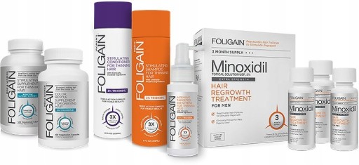 Foligain szampon 2% Trioxidil Blokuje DHT, męski