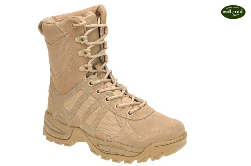 Mil-Tec Męskie Skórzane Buty Wojskowe Taktyczne Ochrona Gen. II Khaki 46