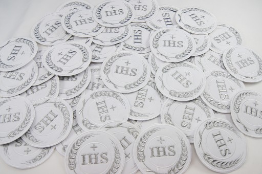 Нашивка IHS, эмблема, аппликация Первое Святое Причастие. 4б