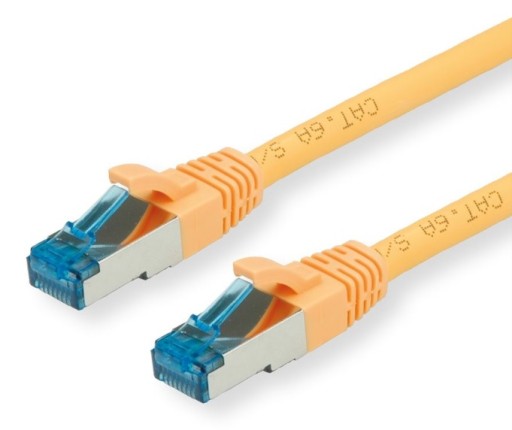 Сетевой кабель LAN S/FTP Cat.6A RJ45, желтый, 2 м