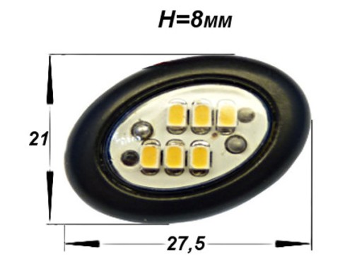 LED ЛАМПА для грузовика Контур кабины Interior BUS 12V 24V