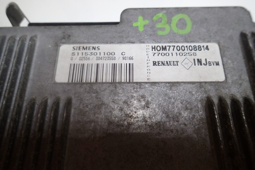 RENAULT S115301100C КОМПЬЮТЕР КОНТРОЛЛЕР БЕЗ IMMO