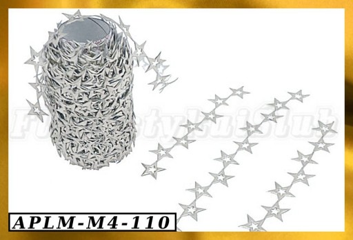 Aplikacje ozdobne GWIAZDKA PUSTA 1m/50szt M89 4kol
