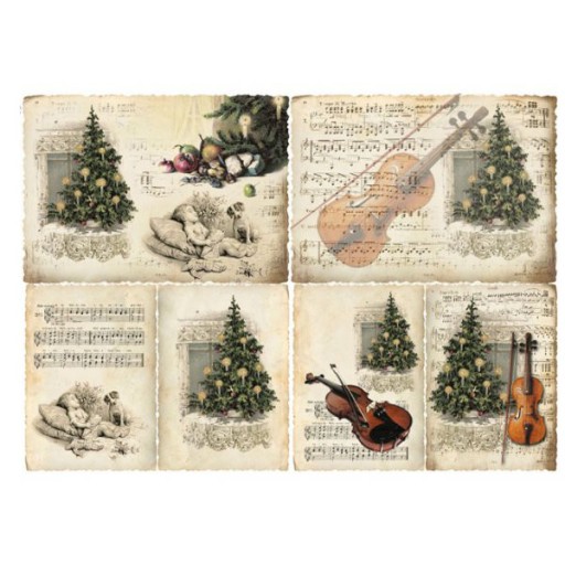 Classic D0317M D0317M Decoupage Paper - скрипка