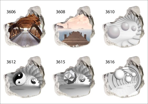 3D наклейки на стену Дыра в стене 95