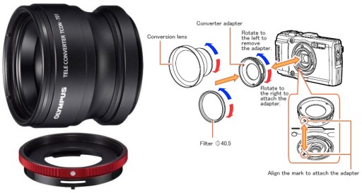 Телеконвертер OLYMPUS TCON-T01 для TG-7 TG-6 TG-5 TG-4 TG-3