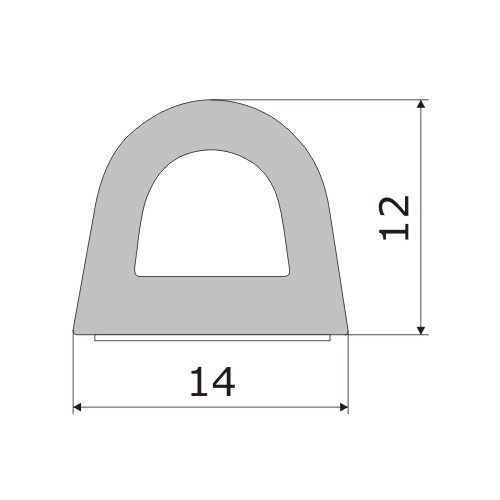 Uszczelka Samoprzylepna Okien Drzwi 14x12mm D 40m