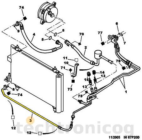 ТРУБКА КОНДИЦИОНЕРА ВОЗДУХА PEUGEOT 406 99-04R 6460 R2