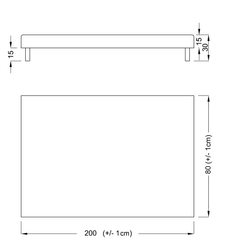 Кровать для гостиницы LUXOR с обивкой шениллом 80x200