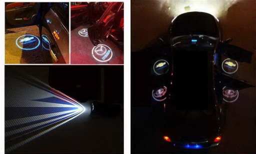 ŚWIATŁA LED POWITALNE LOGO BRABUS SUPER MOC 2x7W