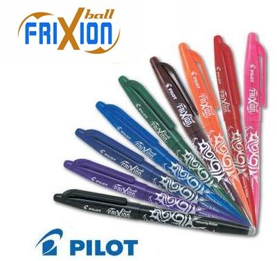 ШАРИКОВАЯ РУЧКА PILOT FRIXION 0,7, стираемая, 10 цветов.